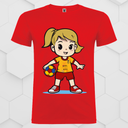 Tricou rosu handbal copil -...
